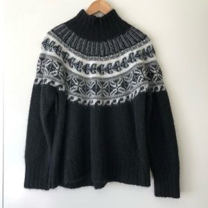 Zara Fair Aisle Apres Ski Knit Beaded Sweater